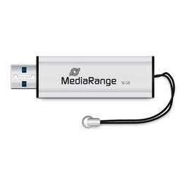 MEDIARANGE MR915 USB 3.2 Gen 1 de 16 GB, USB Type-A / Micro-USB, 50 MB/s, Negro/Plata