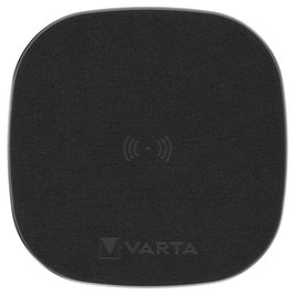 Varta 57905 Cargador Inalámbrico Rápido 15W Pro Qi con Adaptador 18W, 5V/9V/12V para Smartphone y Auriculares, Color Negro
