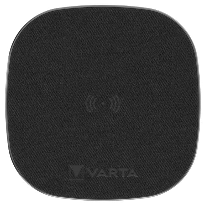 Varta 57905 Cargador Inalámbrico Rápido 15W Pro Qi con Adaptador 18W, 5V/9V/12V para Smartphone y Auriculares, Color Negro