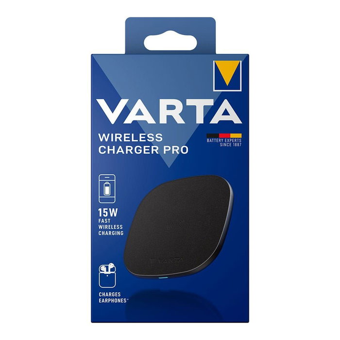 Varta Cargador Inalambrico Wireless Charger Pro 15W Negro para Telefonos, Relojes, Auriculares y Dispositivos Compatibles con Qi Carga Rapida Varta Cargador Inalambrico Wireless Charger Pro 15W Negro para Telefonos, Relojes, Auriculares y Dispositivos Compatibles con Qi Carga Rapida