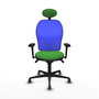 PIQUERAS Y CRESPO Silla de oficina Jorquera con mecanismo Sincro, Verde y Azul