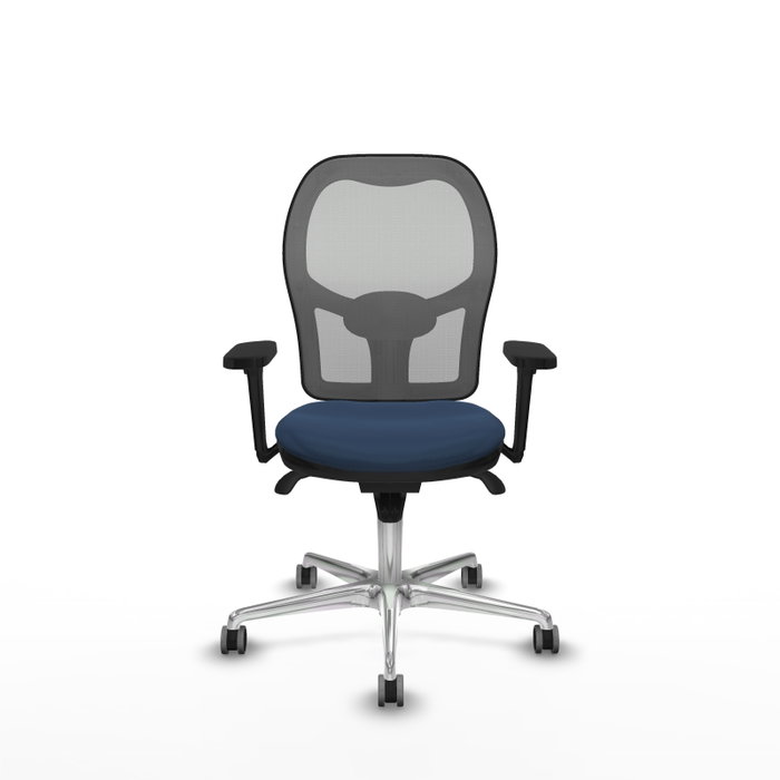 PIQUERAS Y CRESPO Silla de oficina Jorquera con mecanismo Sincro, Azul marino y Gris PIQUERAS Y CRESPO Silla de oficina Jorquera con mecanismo Sincro, Azul marino y Gris