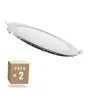 Pack 2 Paneles LED 20W 2000Lm 6000K Circular 40.000H PE-1011P2-CW