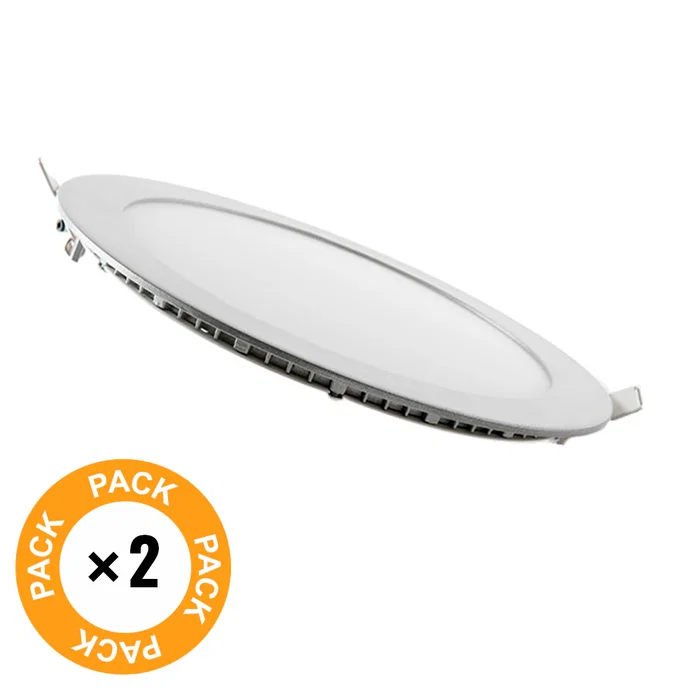 Pack 2 Paneles LED 20W 2000Lm 6000K Circular 40.000H PE-1011P2-CW Pack 2 Paneles LED 20W 2000Lm 6000K Circular 40.000H PE-1011P2-CW