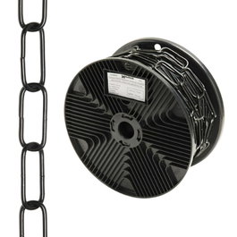 WOLFPACK LINEA PROFESIONAL Cadena Decorativa Lisa Negra 3,4x43 mm, Rollo 20 metros