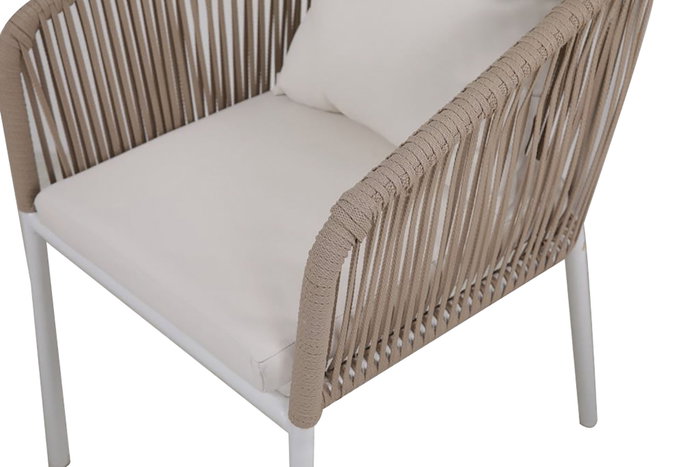 DKD Home Decor Conjunto de Comedor de 7 Piezas con Mesa de Cristal y 6 Sillas con Cojines