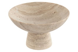 DKD Home Decor Centro de Mesa Mármol Travertino Marrón 17x17x10 cm