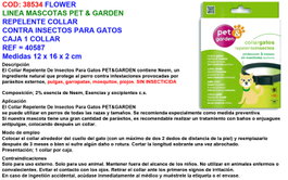 Collar Repelente de Insectos para Gatos Pet Garden