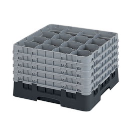 CAMBRO Cesta de lavado 16 comp. 5 alturas Negro