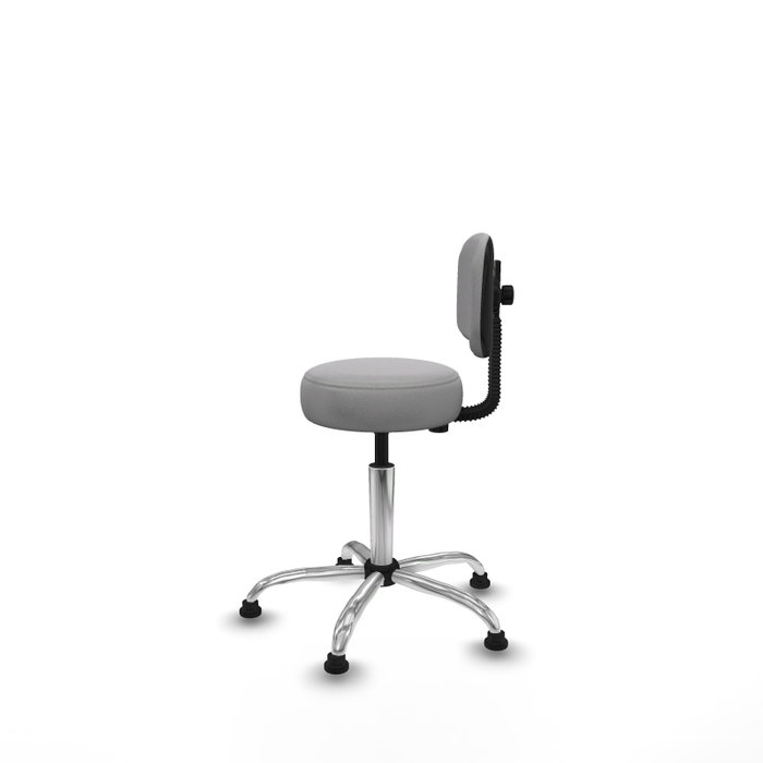 PIQUERAS Y CRESPO Silla Llanos giratoria gris claro con base cromada