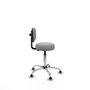 PIQUERAS Y CRESPO Silla Llanos giratoria gris claro con base cromada