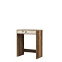 Hanah Home Lizbon Mesa de Maquillaje, Nogal, Blanco, Mármol