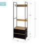 Color Baby Max Home Armario con 2 Cajones 60x40x175 cm