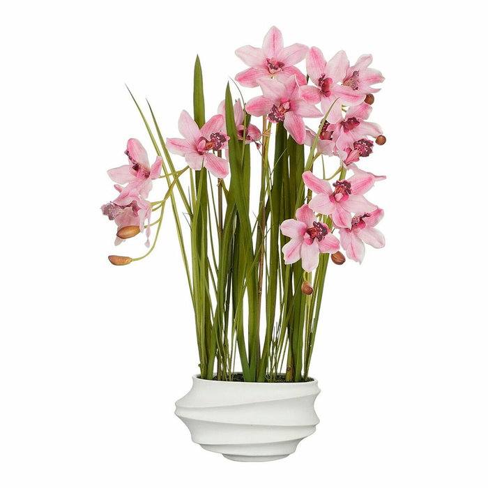 Mica Decorations Maceta Cymbidium orquidea barco rosa, 40 x 49 x 81 cm