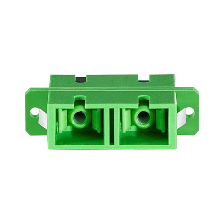 LogiLink Adaptador de Fibra SC Duplex con Brida, 12 unidades, Verde LogiLink Adaptador de Fibra SC Duplex con Brida, 12 unidades, Verde