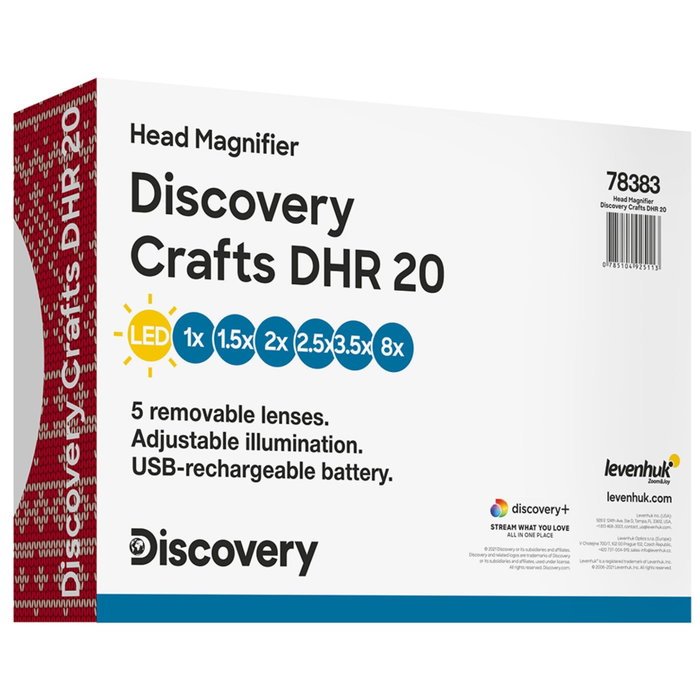 Discovery Crafts DHR 20 Lupa de cabeza recargable Discovery Crafts DHR 20 Lupa de cabeza recargable