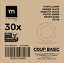 La Mediterranea Plato Llano Opal Coup Basic 25,4 cm (30 Unidades) de la colección Coup Basic de 428 g c/u