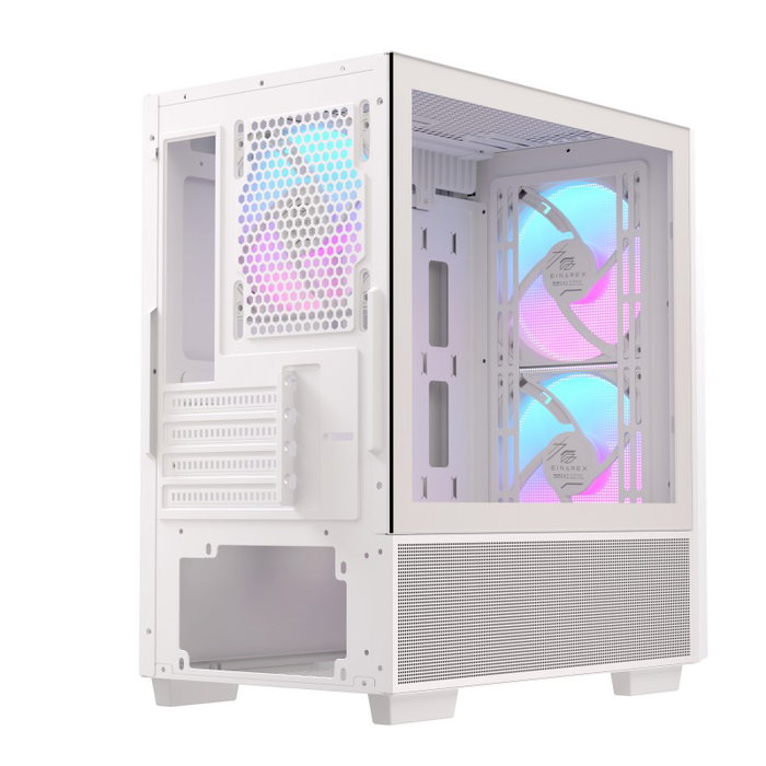 Einarex Caja PC Micro-ATX PM150 Gaming RGB USB 3.0 USB-C White EXCS-PM-150R-W