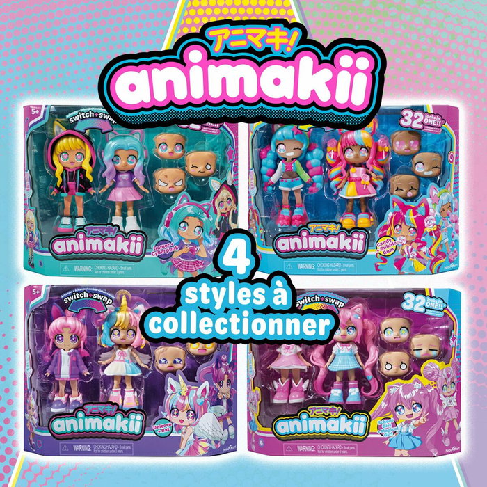 Bandai Muñeca personalizable Animakii Piruleta y Chicle HEA26351