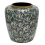 DKD Home Decor Jarrón de Metal Verde y Dorado 33x33x35,5 cm