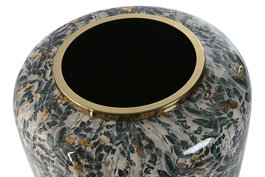 DKD Home Decor Jarron Shabby Verde Dorado 33 x 35.5 x 33 cm