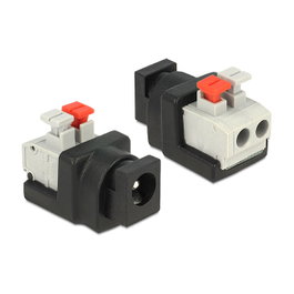 DeLOCK 65524 Adaptador DC 5,5 x 2,1 mm hembra a bloque de terminales de 2 pines