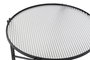 DKD Home Decor Mesa de Centro de Metal y Cristal Negro