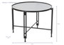 DKD Home Decor Mesa de Centro de Metal y Cristal Negro