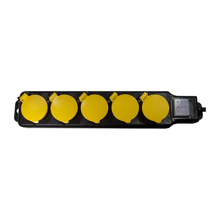 LogiLink Regleta de exteriores con 5 tomas de seguridad e IP44, negro LogiLink Regleta de exteriores con 5 tomas de seguridad e IP44, negro