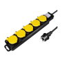 LogiLink Regleta de exteriores con 5 tomas de seguridad e IP44, negro