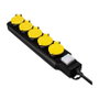 LogiLink Regleta de exteriores con 5 tomas de seguridad e IP44, negro