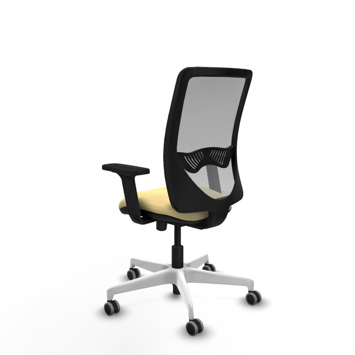 PIQUERAS Y CRESPO Silla de oficina Zulema con mecanismo Sincro/Traslack, Crema y Gris