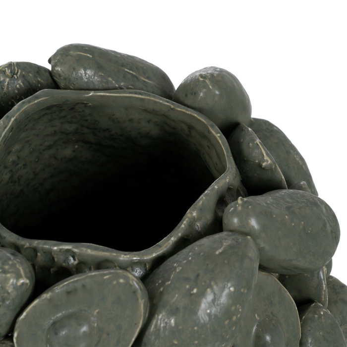 Jarrón Verde Cerámica Decoración 33 X 33 X 37,50 cm