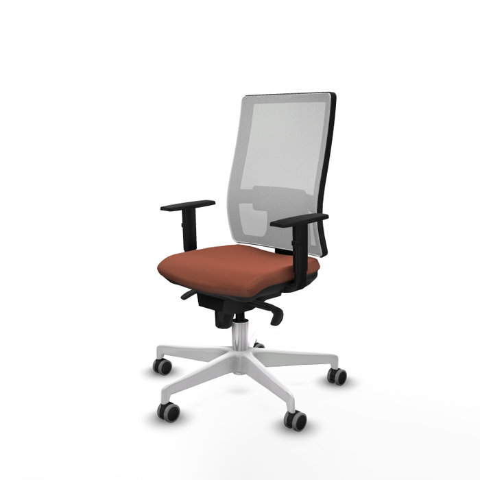 PIQUERAS Y CRESPO Silla de oficina Horna con mecanismo Sincro, Marrón y Blanco PIQUERAS Y CRESPO Silla de oficina Horna con mecanismo Sincro, Marrón y Blanco