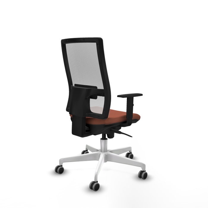 PIQUERAS Y CRESPO Silla de oficina Horna con mecanismo Sincro, Marrón y Blanco PIQUERAS Y CRESPO Silla de oficina Horna con mecanismo Sincro, Marrón y Blanco