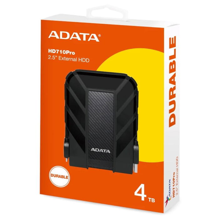 Adata HD710 Pro Disco Duro Externo HDD 4TB 2.5" USB 3.2 Gen 1 Negro IP68 Resistente A Agua y Polvo AHD710P-4TU31-CBK