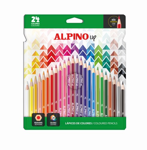 Alpino Lápices de colores UP Mina Premium, 24 unidades surtidas