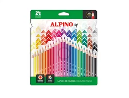Alpino Lápices de Colores Up Mina Premium Caja 24 Unidades Colores Surtidos Alta Calidad Madera Diseño Moderno