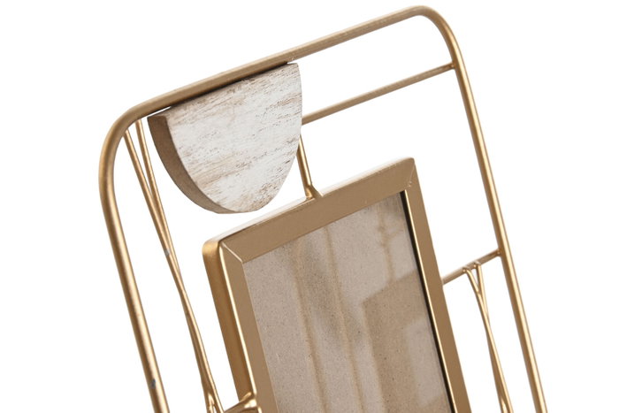 DKD Home Decor Marco de Foto 10x15 Metal MDF Dorado Surtido