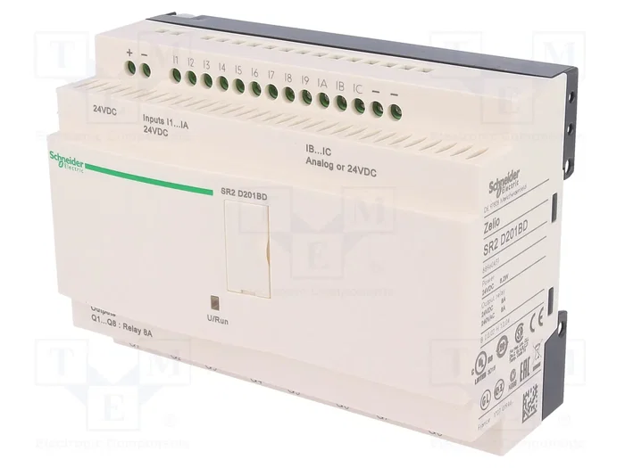 SCHNEIDER ELECTRIC Zelio Logic SR2D201BD Controlador Lógico Programable Compacto SCHNEIDER ELECTRIC Zelio Logic SR2D201BD Controlador Lógico Programable Compacto