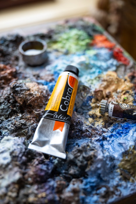 Cobra Cobra Artist Color Al Óleo Miscile Con Agua Amarillo Cadmio Oscuro 210 40 ml