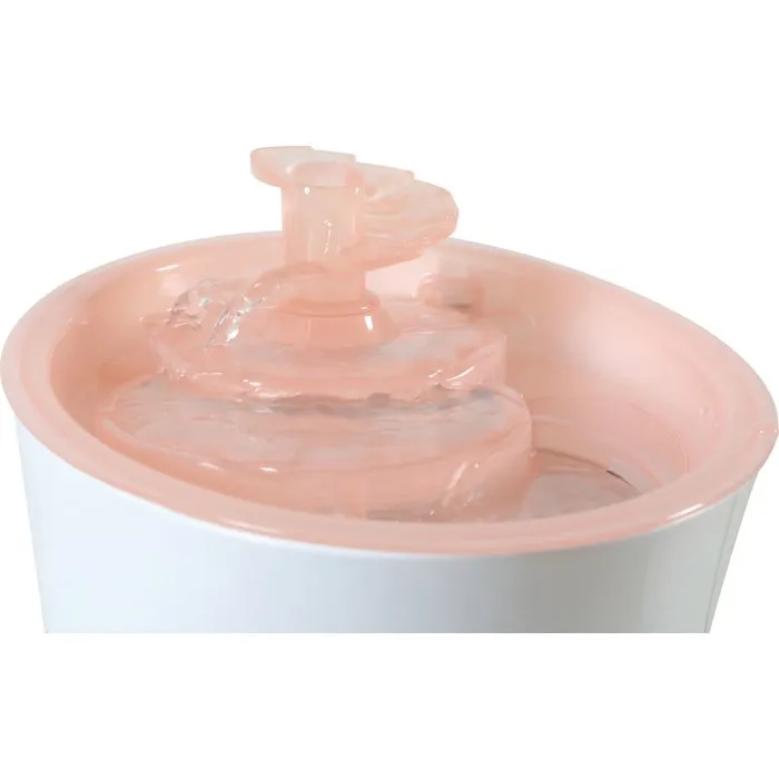 Zolux Fuente de Agua Calypso para Gatos y Perros, 3 Litros, Incluye 2 Filtros, Color Rosa - ZOL1711755564371