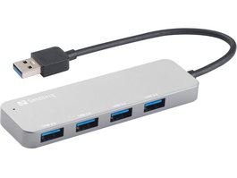 Sandberg USB 3.0 Hub 4 Ports SAVER para Ordenador con Conexión Rápida de Dispositivos USB Adicionales