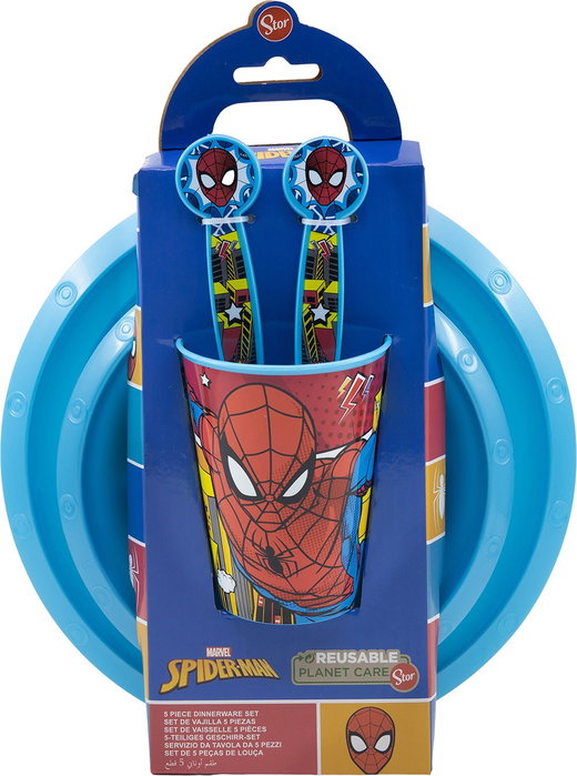 Licensing Set de comida de 5 piezas Spiderman en caja de regalo