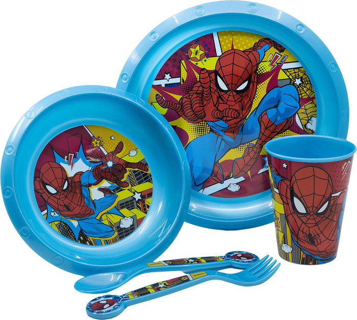 Licensing Set de comida de 5 piezas Spiderman en caja de regalo