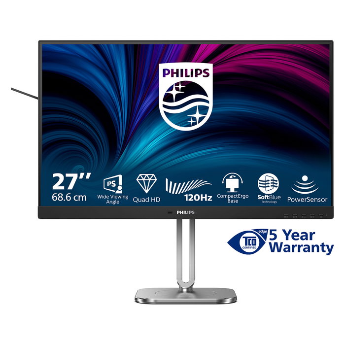 Philips 27B2N4500/00 Monitor 27" Quad HD IPS 120Hz USB HUB Altavoces Ajuste de Altura Giratorio HDMI DP Philips 27B2N4500/00 Monitor 27" Quad HD IPS 120Hz USB HUB Altavoces Ajuste de Altura Giratorio HDMI DP