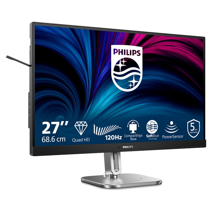 Philips 27B2N4500/00 Monitor 27" Quad HD IPS 120Hz USB HUB Altavoces Ajuste de Altura Giratorio HDMI DP Philips 27B2N4500/00 Monitor 27" Quad HD IPS 120Hz USB HUB Altavoces Ajuste de Altura Giratorio HDMI DP