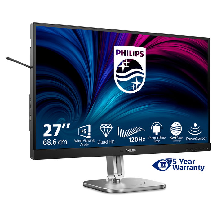 Philips 27B2N4500/00 Monitor 27" Quad HD IPS 120Hz USB HUB Altavoces Ajuste de Altura Giratorio HDMI DP Philips 27B2N4500/00 Monitor 27" Quad HD IPS 120Hz USB HUB Altavoces Ajuste de Altura Giratorio HDMI DP