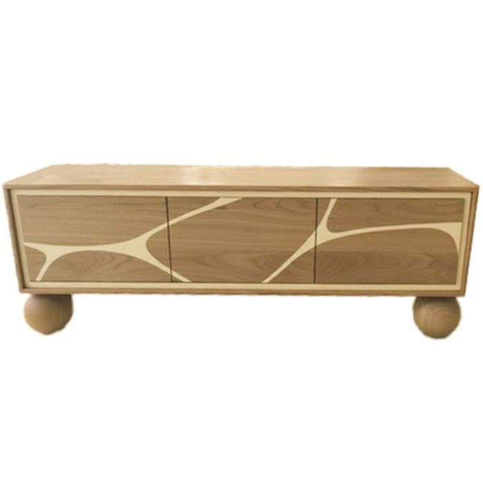 DKD Home Decor Mueble TV Acacia 145x40x50 Natural