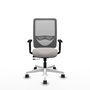 PIQUERAS Y CRESPO Silla de oficina Zulema con mecanismo Sincro/Traslack, Blanco y Gris